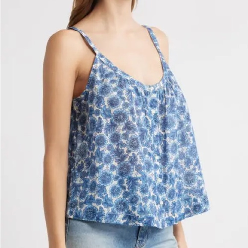 Dôen Nalina Top in Bleu Soleil Fleurit - Picture 6 of 6